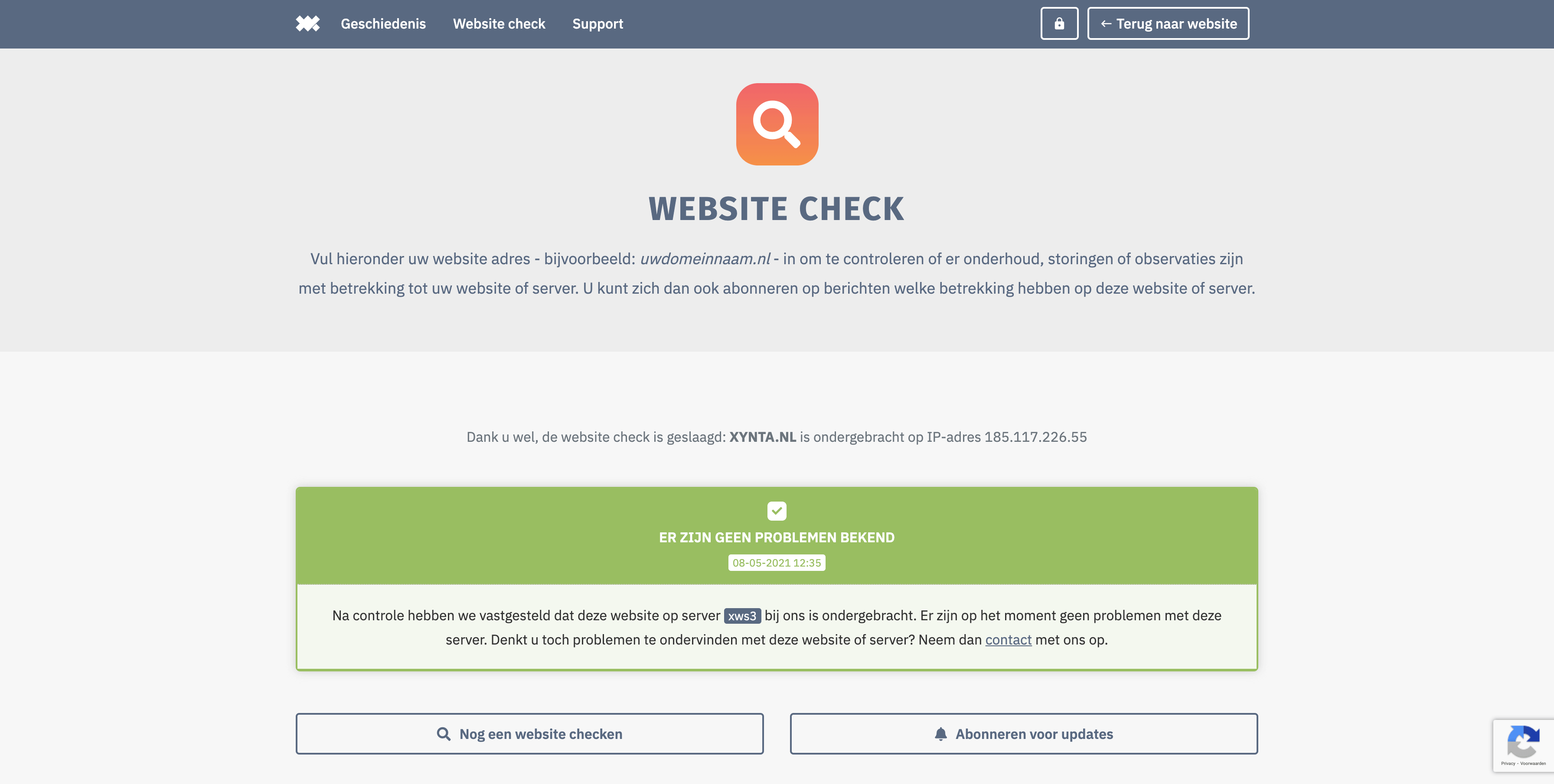 Website check