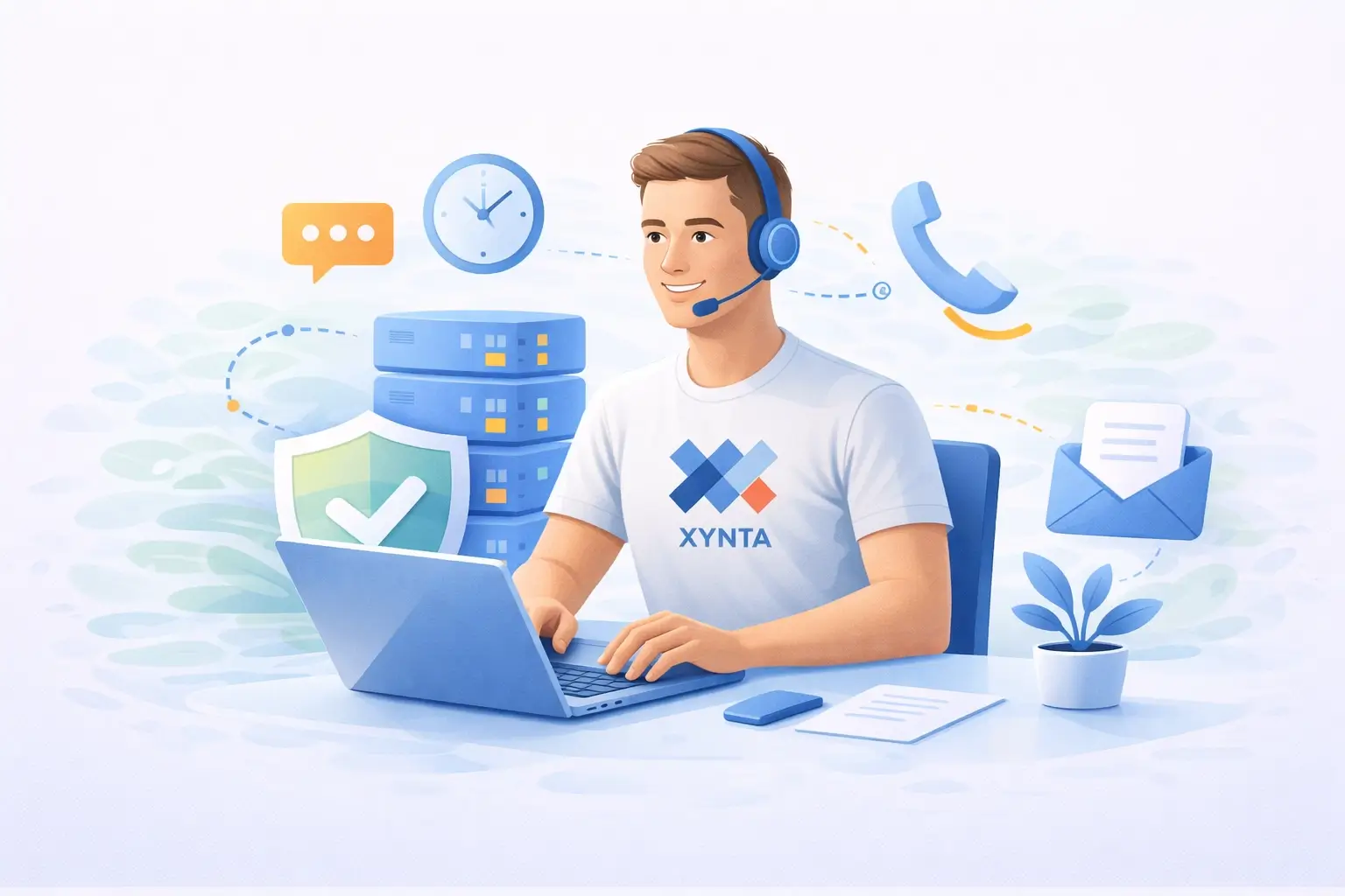 Persoonlijke ondersteuning en bereikbaarheid bij xYnta Managed VPS